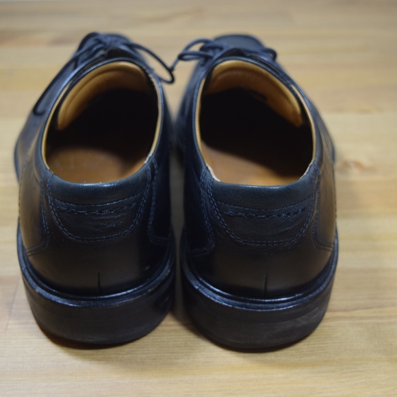 ECCO Men's Black Leather Lace Up Dress Shoes 46 12 - Picture 7 of 8